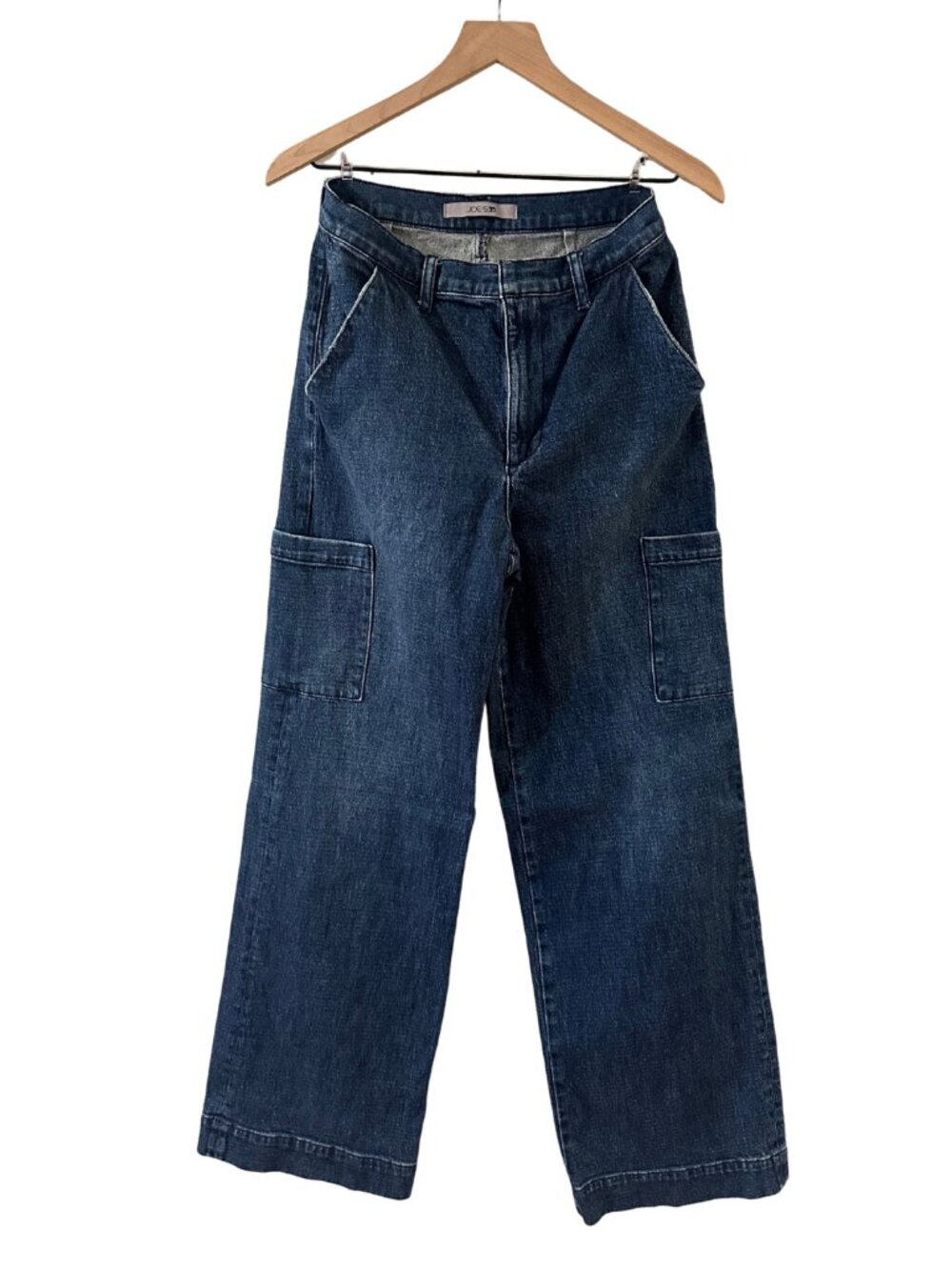 Joe's Jeans Wide Leg Cotton High Waist Dalia Cargo Jeans - Size 27/4